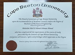 Cape Breton University Qualification