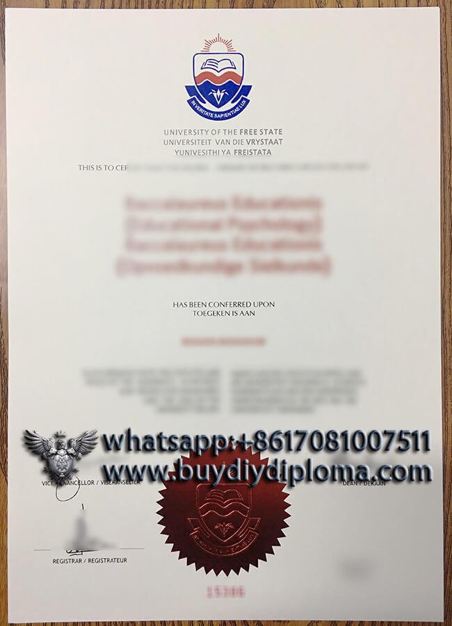 University of the Free State Novelty Credentials