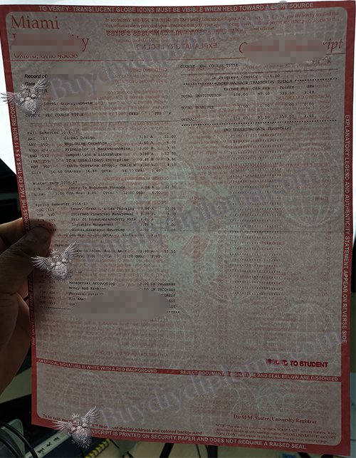 The Miami University Credentials Watermark