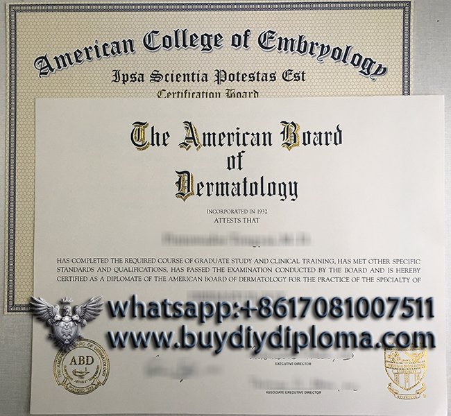 American Board of Dermatology Credentials sample, Get Novelty Credentials