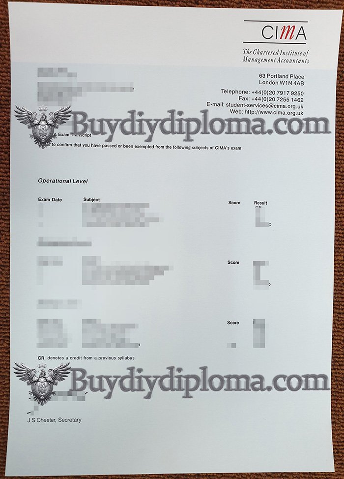 Get Novelty CIMA Credentials and Academic record online