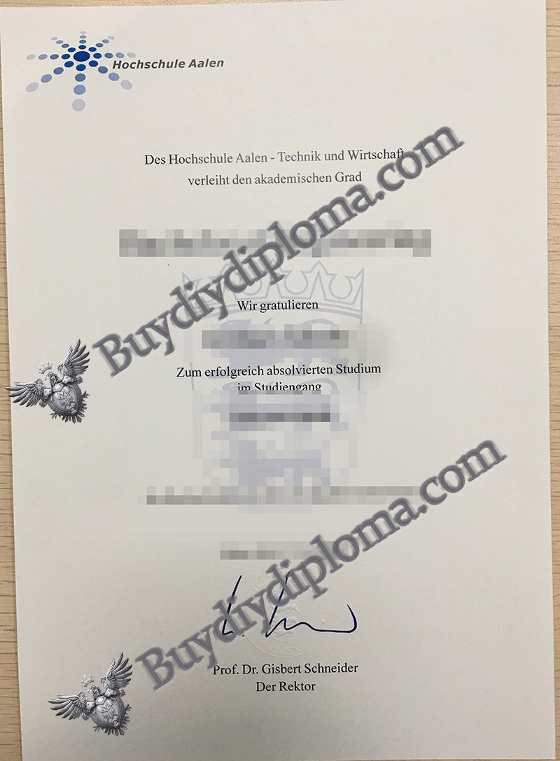 Novelty Hochschule Aalen Qualification in Germany