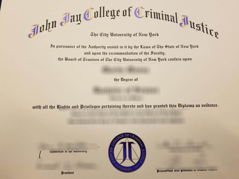 John Jay College of Criminal Justice Credentials