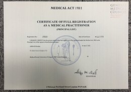 Credentials of full registration as a medical practitioner