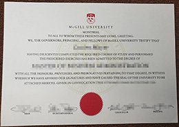 Novelty McGill University Credentials, Novelty McGill University Qualification,