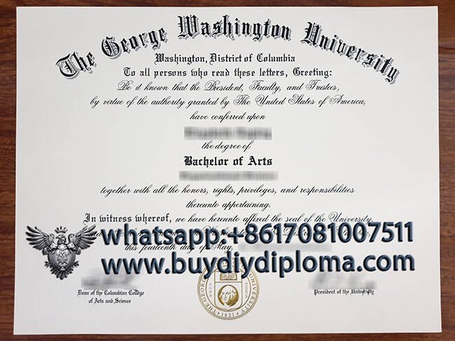 The George Washington University Credentials， GWU Qualification