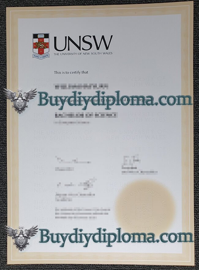 UNSW Credentials, the University of New South Wales Credentials sample(2021 version)