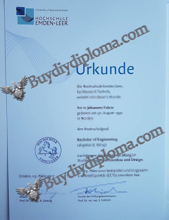 University of Applied Sciences Credentials, HOCHSHULE EMDEN●LEER Credentials