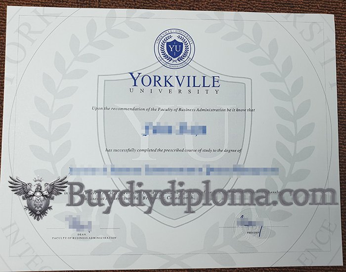Novelty Yorkville University diploima, Get Yorkville University Qualification,