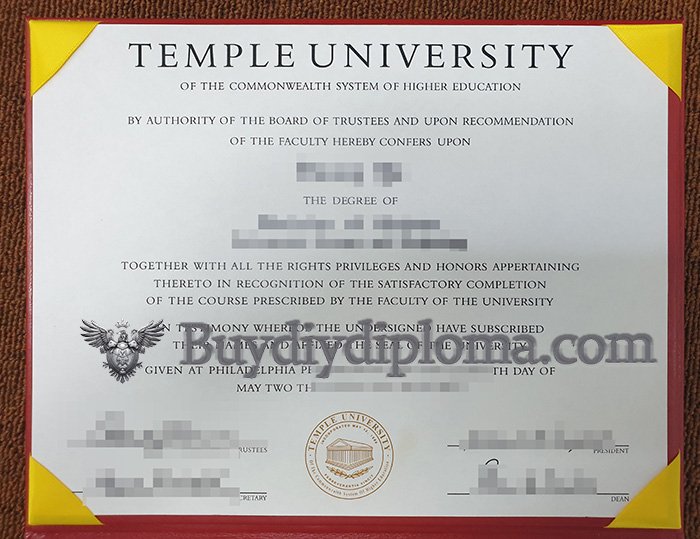 Get a Novelty Temple University Qualification online