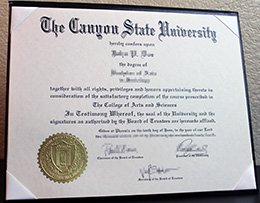 Canyon State University Credentials