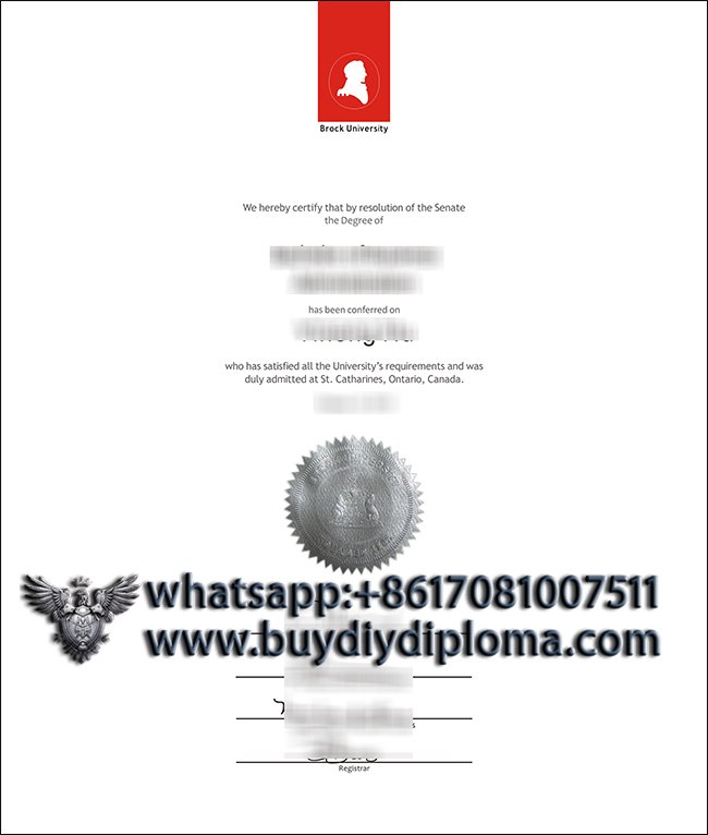 Novelty Brock University Qualification from Canada?