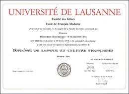 University of Lausanne Credentials