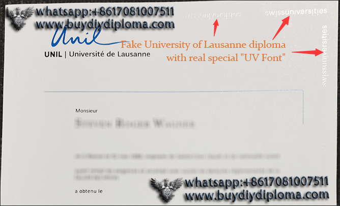 University of Lausanne Credentials