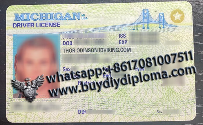 USA Michigan (MI) Scannable Drivers License USA Michigan (MI) Scannable Drivers License