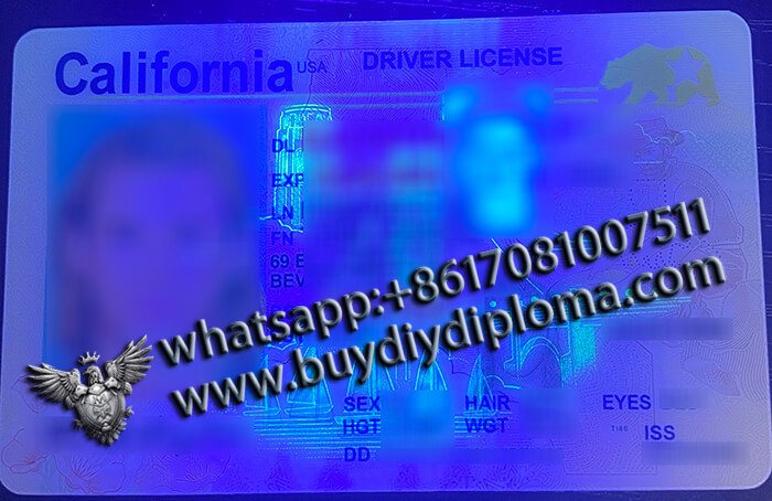 California Novelty Scannable DRIVER LICENSE USA California Novelty Scannable DRIVER LICENSE USA