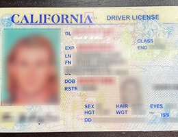 Old California Novelty Scannable DRIVER LICENSE USA