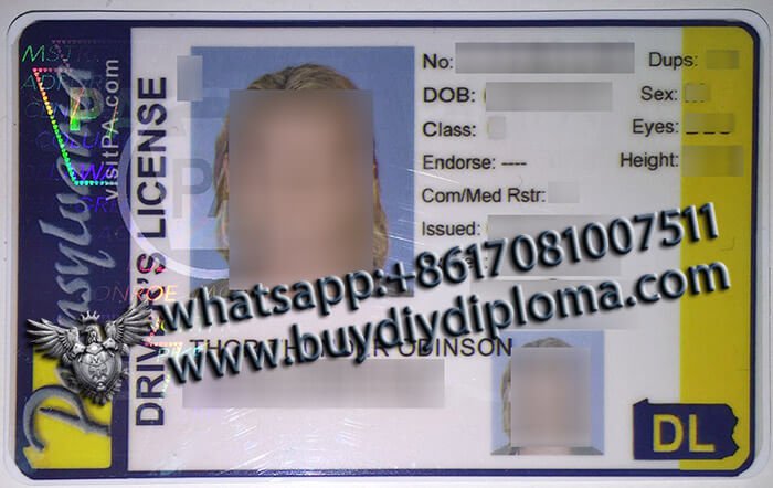 USA Pennsylvania Old (PA) Scannable Drivers License USA Pennsylvania Old (PA) Scannable Drivers License