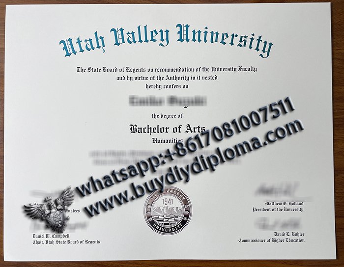 Utah Valley University Credentials