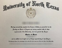 Novelty University of North Texas Qualification of master of music