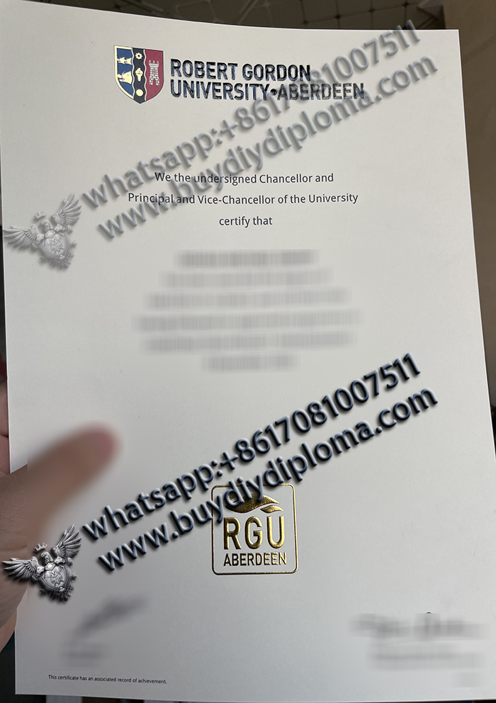 Robert Gordon University Credentials