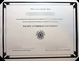 Pacific Lutheran University Credentials