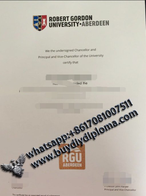 Robert Gordon University Credentials