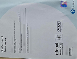 Pearson Credentials of notification of performance