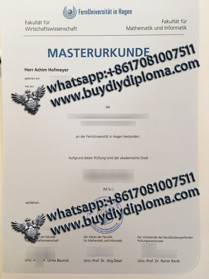 University of Hagen Qualification