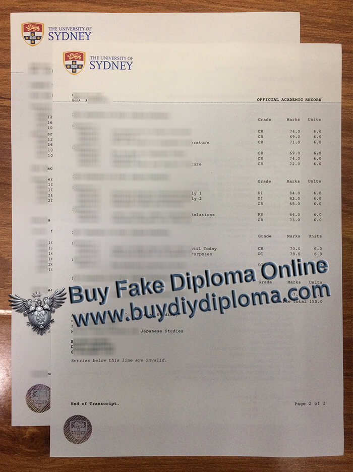 University of Sydney Academic record, USYD Novelty Academic record