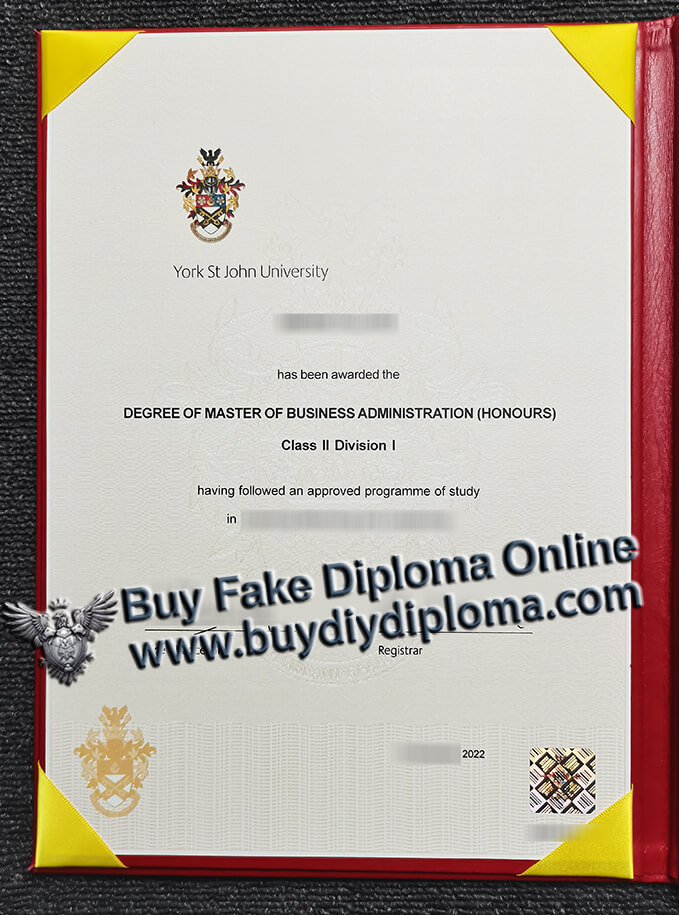 York St John University MBA Qualification 