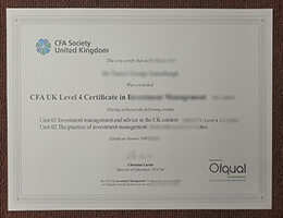 CFA UK Level 4 Credentials