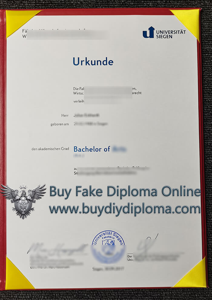Universität Siegen Urkunde Universität Siegen Urkunde