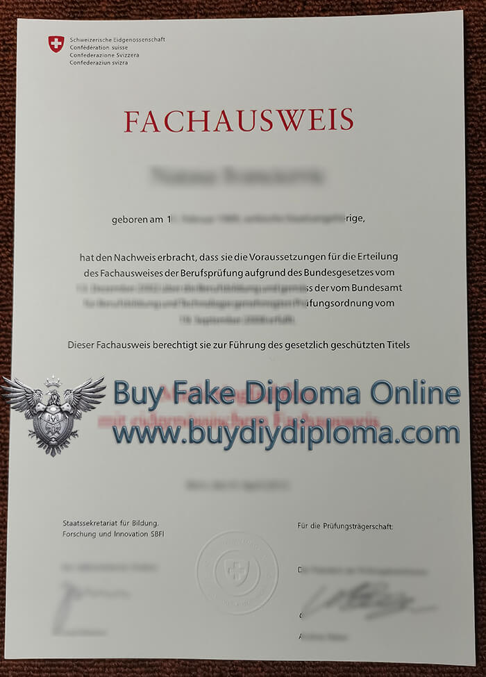 Fachausweis Credentials Fachausweis Credentials