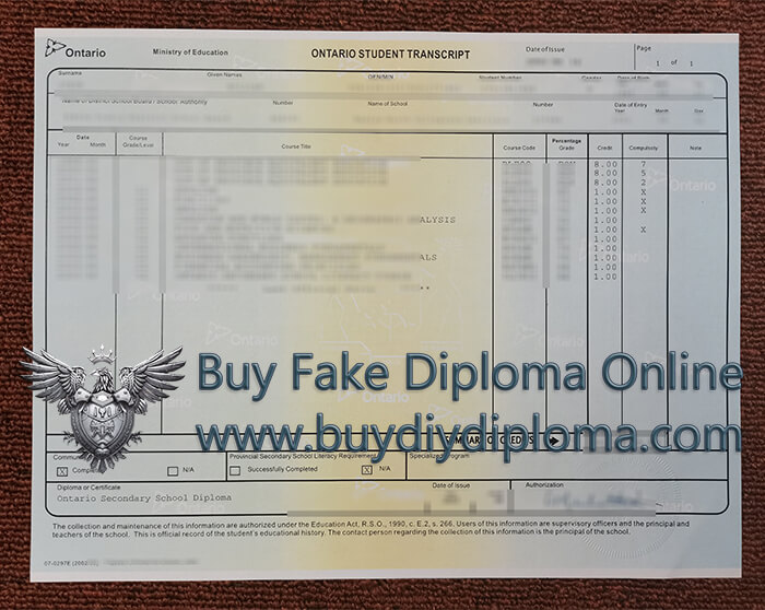 Ontario student Academic record