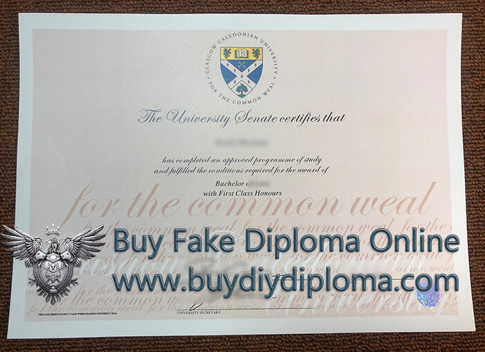 Glasgow Caledonian University Qualification Credentials