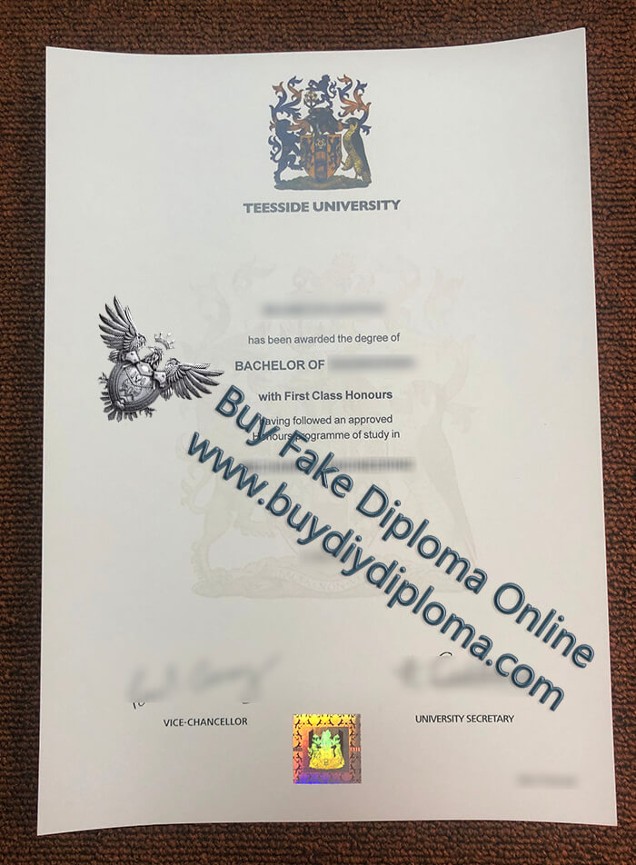 Teesside University Qualification Credentials