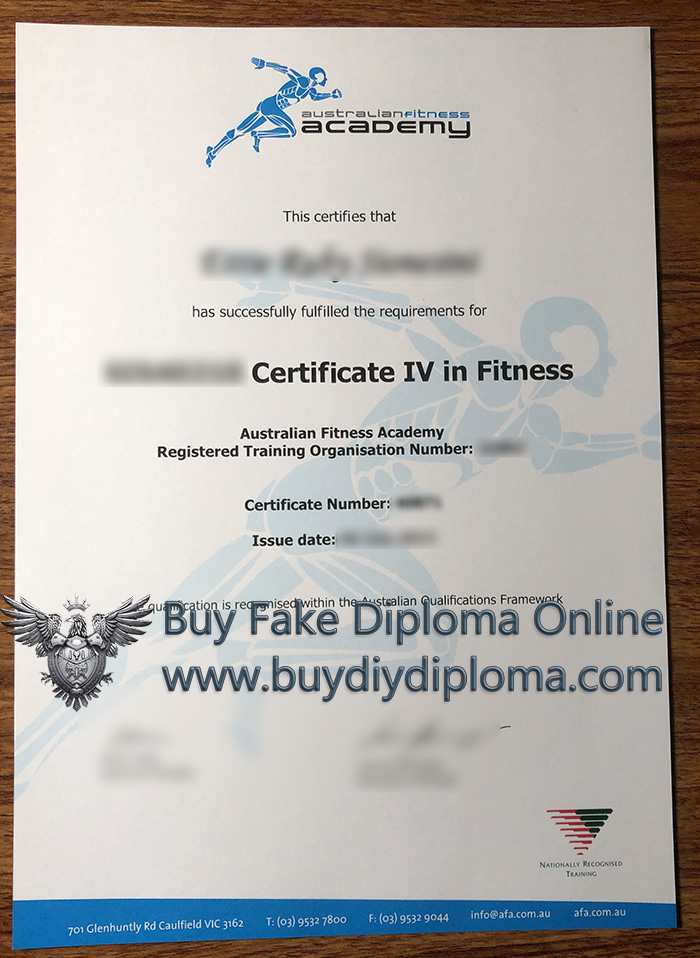 Australian Fitness Academy Credentials IV in Fitness