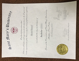 Saint Mary's University Qualification certificat
