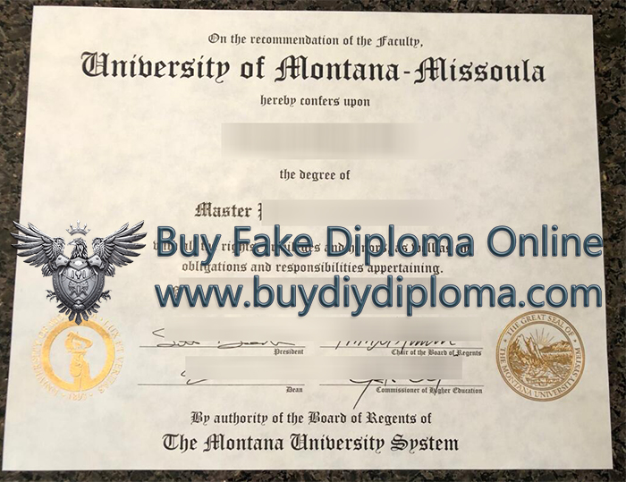 University of Montana Credentials