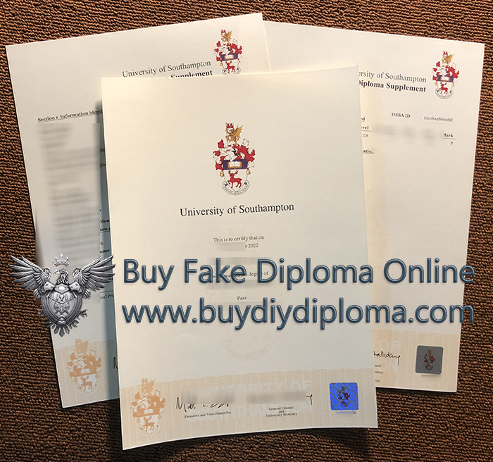 University of Southampton Qualification whit Academic record