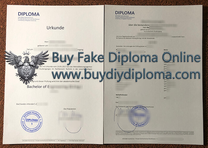 Credentials Hochschule Urkunde, Private Fachhochschule Nordhessen Credentials