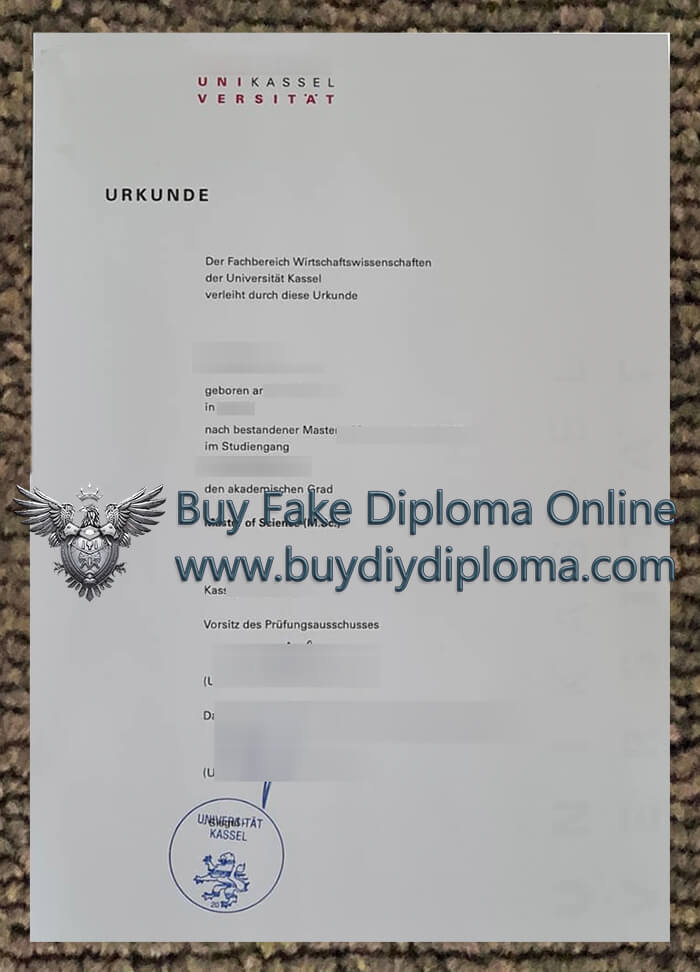 Universität Kassel Urkunde Universität Kassel Urkunde