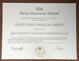 SBS Swiss Business School Credentials cartificate