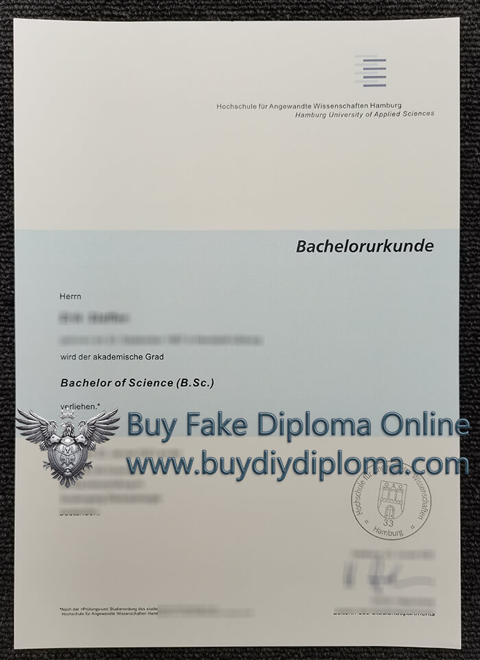 HAW Hamburg Qualification, HAW Hamburg Urkunde
