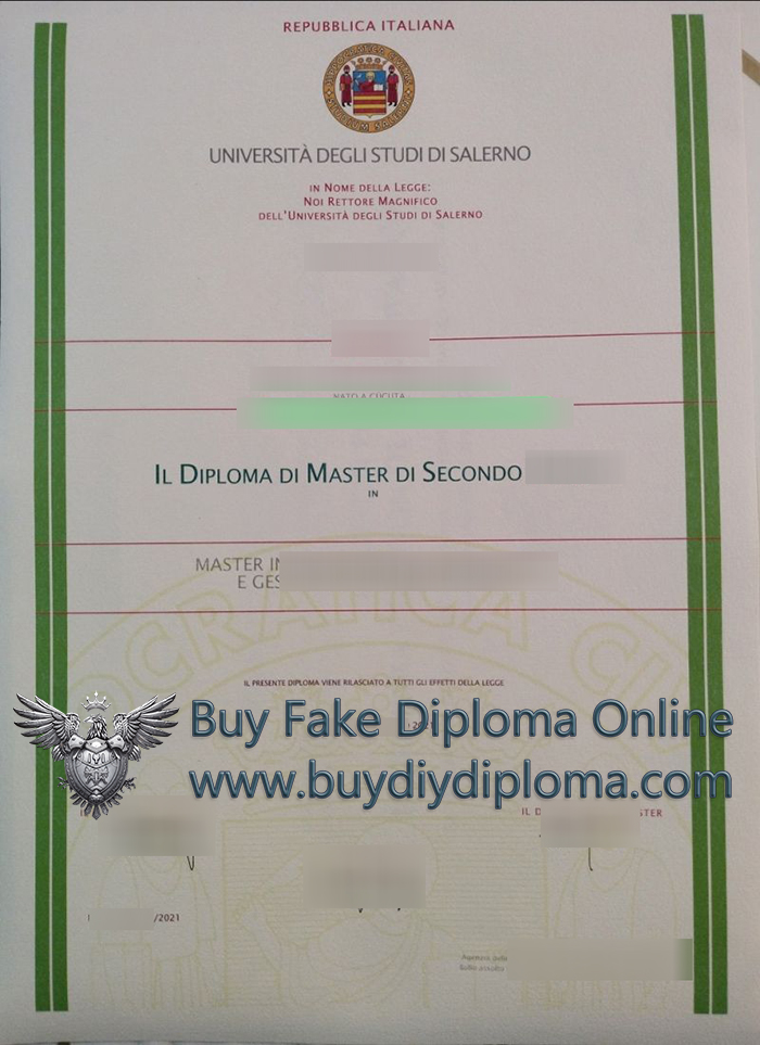 Università degli Studi di Salerno Qualification, UniSa Credentials