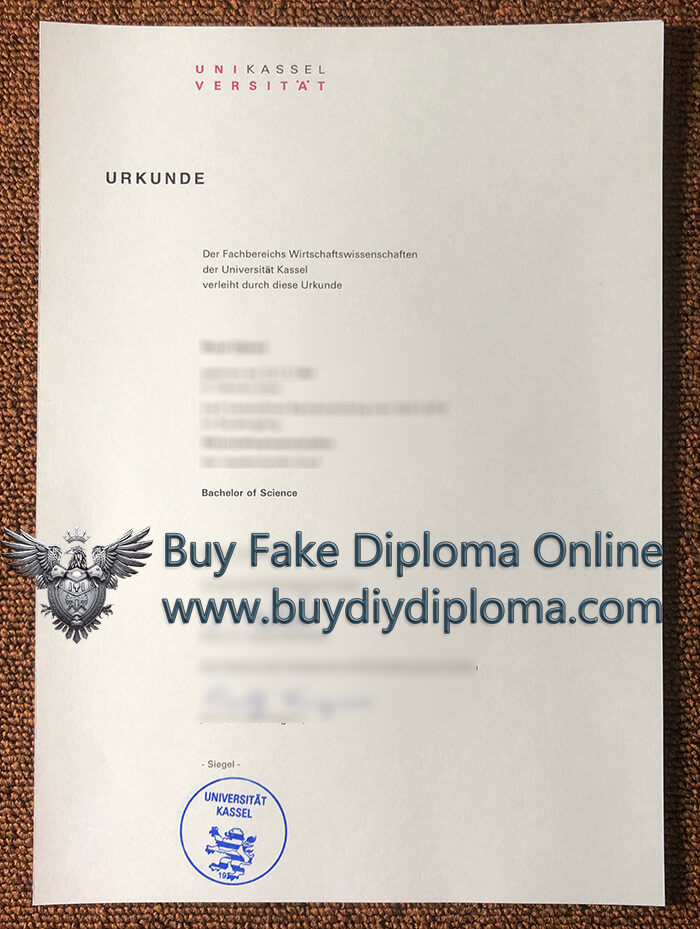 Universität Kassel Urkunde, University of Kassel Credentials