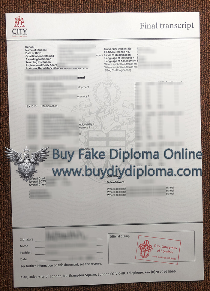 City, University of London Academic record