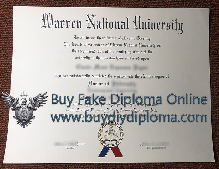 Warren National University Credentials