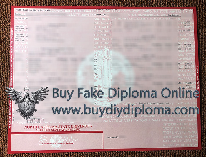 NCSU Academic record